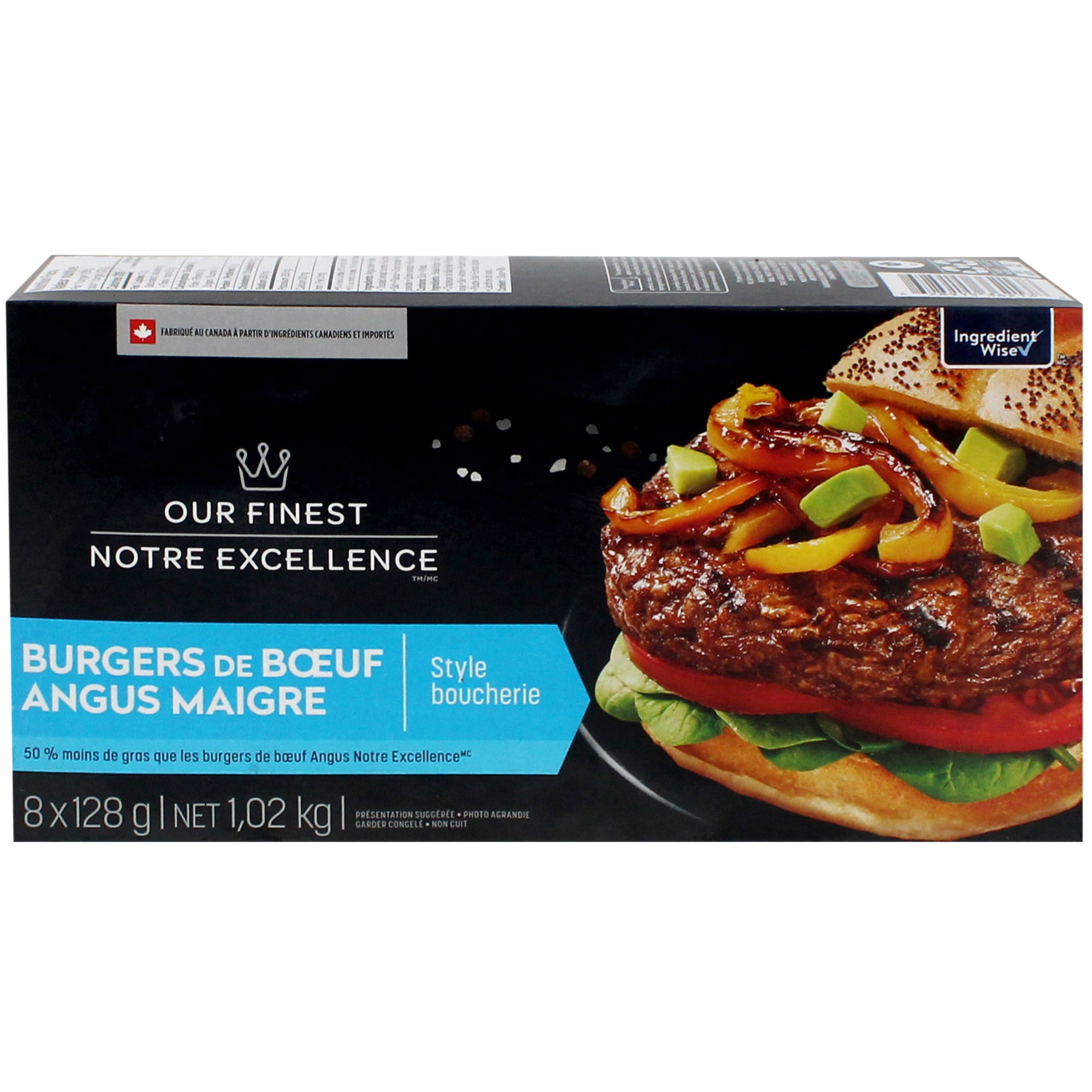 Fluffy Burger しなるビーター [ウッドもふ黒] 直輸入ラスト1本 Our Finest Frozen Lean Angus Beef Burgers 8x128g, 1.02 kg - Walmart.ca