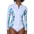 thumbnail image 1 of Charmo Womens Rash Guard Shirt Long Sleeve Raglan Sun Protection Swim Shirt Bathing Suit UPF 50+, 1 of 6