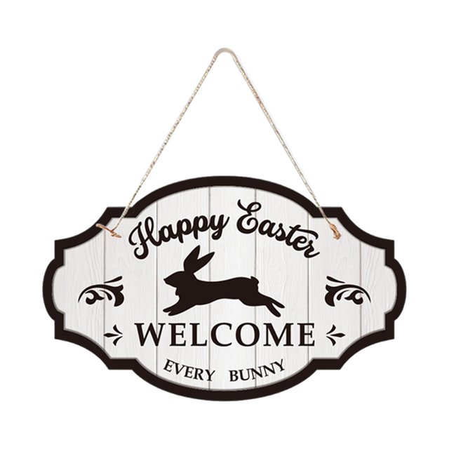 Abbracc Easter Decoration Door Sign Easter Bunny Rabbit Sign for Holiday Garden Yard E