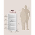 thumbnail image 4 of VASAGLE Bookshelf, 23.6 Inches Wide, 6-Tier Open Bookcase with Adjustable Storage Shelves, Floor Standing Unit, Cloud White, 4 of 111