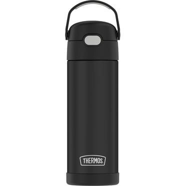 Thermos Kids Stainless Steel Vacuum Insulated Funtainer Water Bottle with Spout Lid, 470 ml, Black