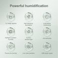 thumbnail image 4 of Humidificateur d'Air 1.2L 2 Vitesses Réglables Chambre Bureau Maison Diffuseur de Table Intérieur Brume d'Humidification Vert, 4 of 9