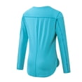 thumbnail image 3 of Mceream 2025 Chandails de Soleil à Manches Longues pour Femmes Protection Uv Hauts d'Entraînement Légers Golf Gym Randonnée Chandails Vêtements d'Extérieur Athlétique Col Rond Yoga Hauts Décontractés T-Shirt Uni Vêtements Grande Taille Bleu P, 3 of 8