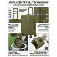 thumbnail image 4 of TRAVLR Express 3 Piece Luggage Set Front Opening 20" Carry On – Hardside Spinner Suitcase Set, Expandable 24" & 28" Checked Luggage, Recessed TSA Lock, Mute 360 Wheels, Anti-Blast Zippers-Olive Green, 4 of 6