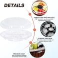 thumbnail image 3 of 10 Pcs Round Plastic Appetizer Tray with Lid Divided Serving Tray  Disposable Food Storage Containers  Plastic Tray Storage  Kids Snack  Fruit Platter Vegetable Trays for Party and Buffet, 3 of 5