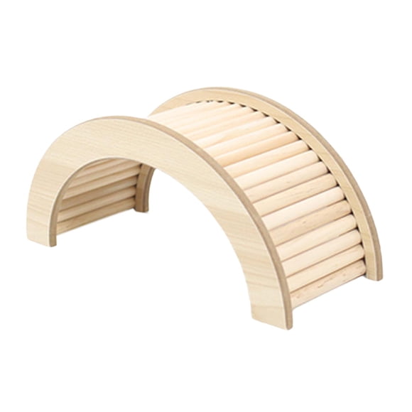 jesticaly Small Pet Castle Home Cage Accessories Rat Pig Chinchilla for hole Guinea Hamster with wood color 15x15x1.5cm