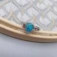 thumbnail image 3 of thinsony Female Silver Ring Portable Zircon Rhinestone Rings Girlfriends Bridal Ornaments Jewellery Accessory Wedding Engagement Blue Size 9, 3 of 8