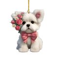 thumbnail image 1 of Pendentif de la Saint-Valentin - Design Mignon Ours et Rose, Décoration Polyvalente, 1 of 5