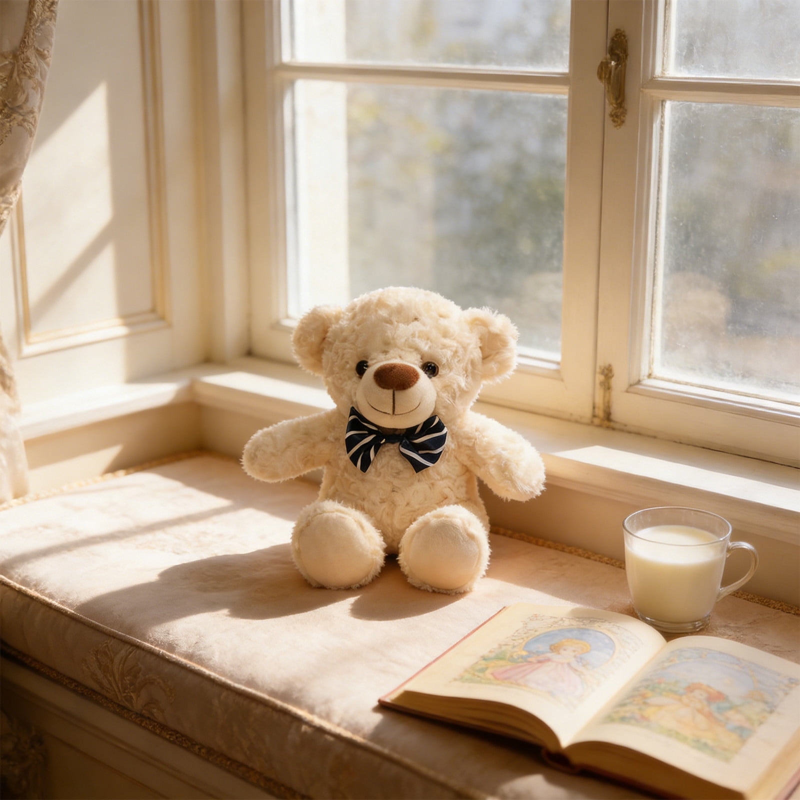 Stuffed Animal Plush Toys,Soft Cuddly Plushies Animals,Decorative Stress Relief Stuffed Animal, Bow Ties Teddy Bear Doll Originality Furry Toys Cute Rose Furry Bear for Girlfriend Birthday Gift