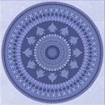 thumbnail image 1 of Ahgly Company Tapis d'Intérieur Lavable en Machine Carré Transitionnel Jeans Bleu, 6 Pieds Carré, 1 of 7