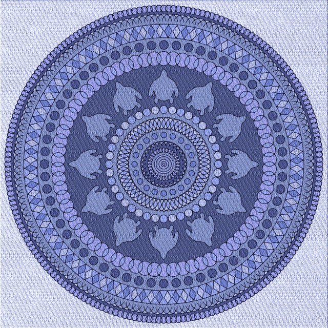 Ahgly Company Tapis d'Intérieur Lavable en Machine Carré Transitionnel Jeans Bleu, 6 Pieds Carré