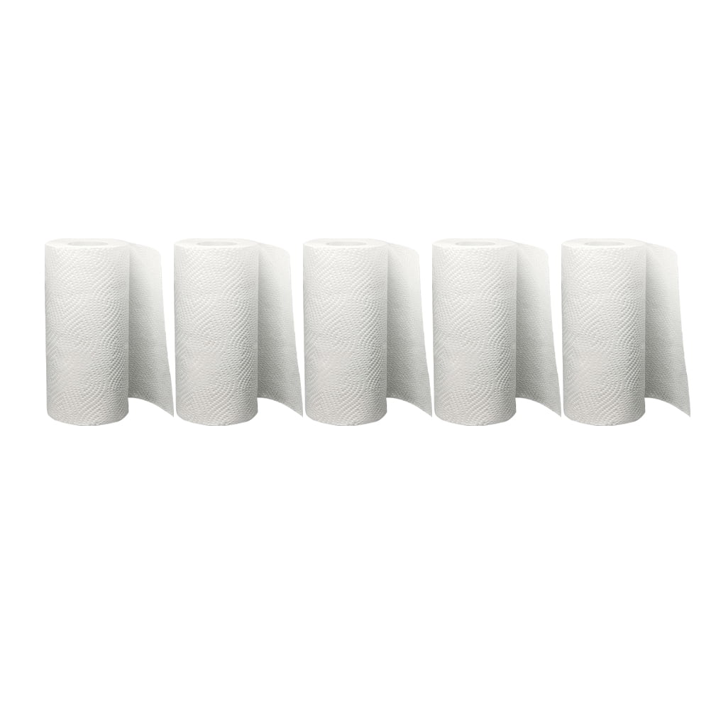 KAKOWELY Kitchen Paper 5 Rolls Kitchen Paper Towel Water Oil Absorption Papers Household Paper Tissue for Home Daily Use (White)8.27"X4.33"X4.33"