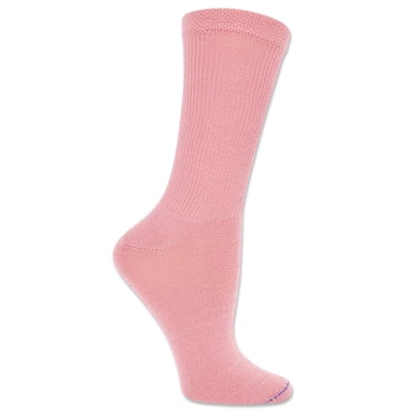 Dr. Scholl's Ladies Diabetic and Circulatory Crew Socks - 4 Pair Pack - soft, non-binding top and with temperature regulating technology