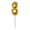 8 Golden, variant on Celebration Candles Elegant Convenient ABS Fashion Number Celebration Candles for Birthday