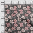 thumbnail image 2 of oneOone Polyester Spandex Gray Fabric Florals Sewing Material Print Fabric By The Yard 56 Inch Wide, 2 of 4