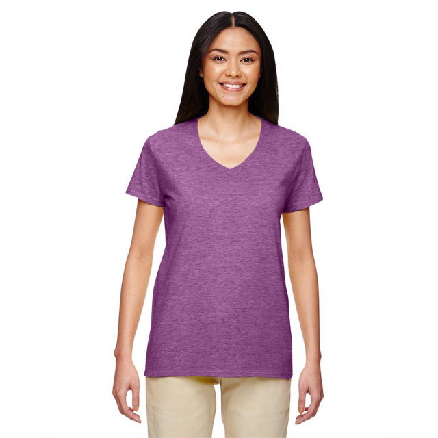Gildan G500VL T-Shirt en Coton Épais à Col en V pour Femmes