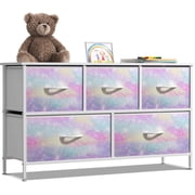 Dresser w/ 5 Drawers Furniture Storage Chest for Home, Bedroom