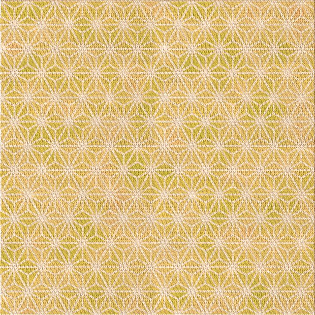Ahgly Tapis de Zone Carré Jaune Transitionnel Lavable en Machine, 6 Pieds Carré