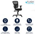 thumbnail image 4 of Flash Furniture Mid-Back Black Mesh Multifunction Executive Swivel Chair with Adjustable Arms, 4 of 9