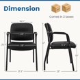 thumbnail image 2 of Costway Chaise de Salle d'Attente Sans Roues Ensemble de 4 avec Accoudoirs Intégrés pour Réception, 2 of 7