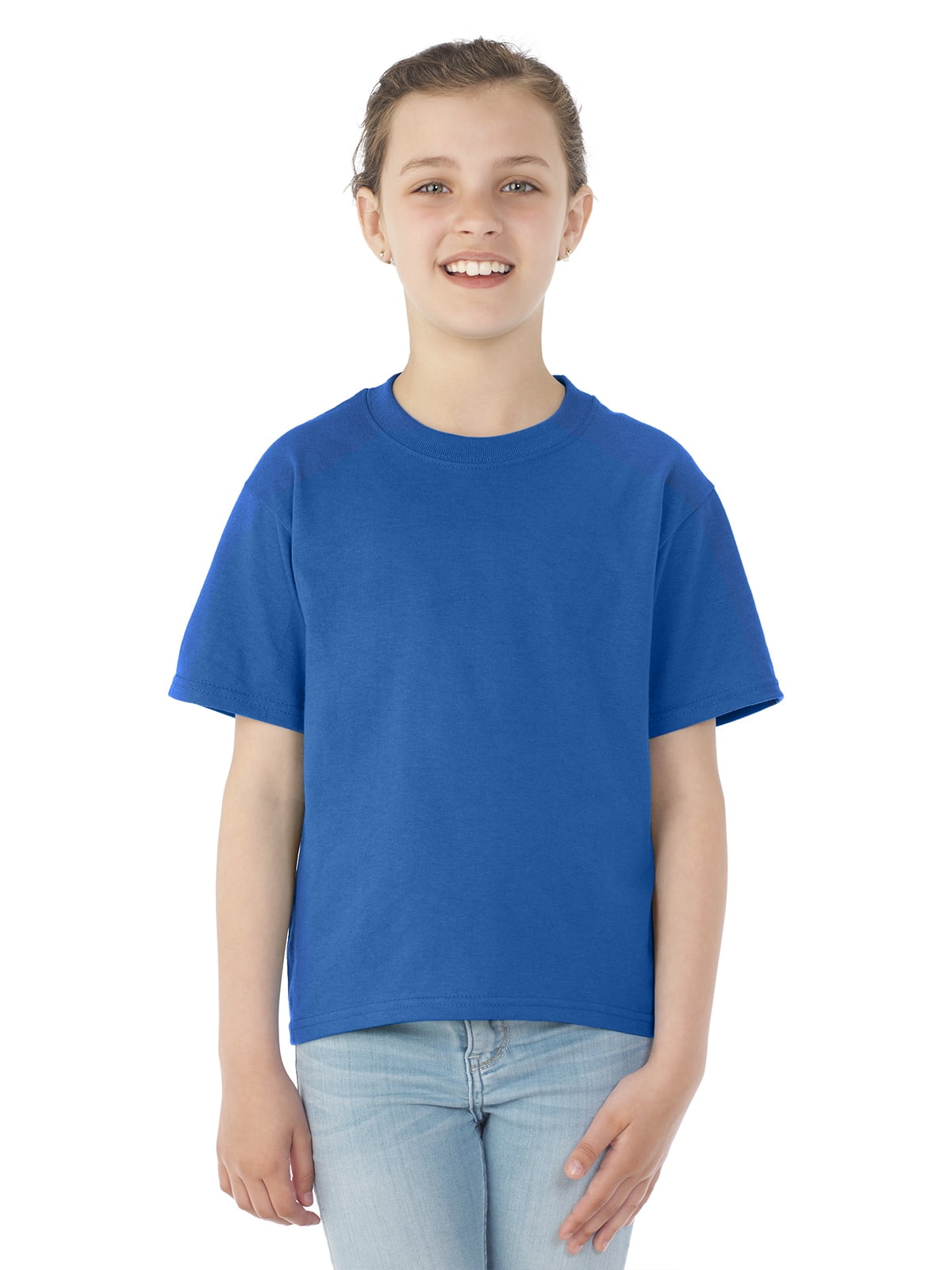 Jerzees Youth DRI-POWER Active Short Sleeve Crew T-Shirt, S, Royal