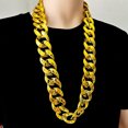 thumbnail image 1 of Men Necklace Big Chain Hip Hop Resin Exaggerated Geometric Choker Necklace for Cocktail Party, 1 of 7