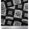 thumbnail image 3 of Soimoi Velvet Fabric Floral Block Print Fabric by The Yard 58 Inch Wide, 3 of 3