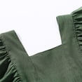 thumbnail image 3 of XDZJLR Girls' Jumpsuits & Rompers Baby Boys Playsuits Ruffled Fly Sleeve Newborn Linen Overalls Infant Summer Clothes Romper Green 3-6 Months, 3 of 6