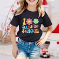 thumbnail image 2 of FhsagQ le 7 Juillet Garçon et Fille Mode Décontractée Imprimé Col Rond Ample Manche Courte T-Shirt Haut Tout-Petit Filles Printemps le 7 Juillet T-Shirts 6T Filles Chemises d'Été Taille 8/9 Pâques Noir 8-9 Ans, 2 of 4