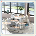 thumbnail image 3 of Qaba 5 Piece Kids Table and Chair Set with Storage for Kids Room, Grey, 3 of 10