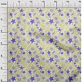 thumbnail image 3 of oneOone Rayon Light Yellow Fabric Beach Seashell Dress Material Fabric Print Fabric By The Yard 56 Inch Wide, 3 of 4
