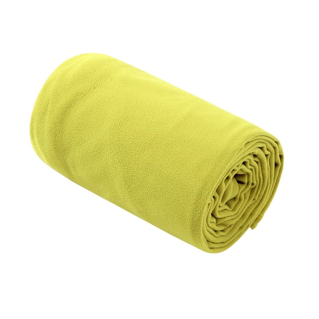 jinwen Sleeping Bag Liner Fleece Travel Sheet Backpacking Blanket Compact Machine Yellowish Green
