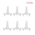 thumbnail image 1 of facefd 6pcs Plastic Easels Plate Holders Display Dish Rack Picture Frame Photo Book Pedestal Stand, 1 of 9