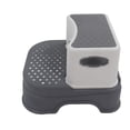 thumbnail image 2 of 2 Step Stool, Double Antiskid Height Adjustable Anti Rollover Design Kids Step Stool Quick Disassembly Ergonomic Design  For Shower Room For Kids Grey White, 2 of 8