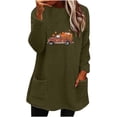 thumbnail image 2 of Hauts Mignons pour Femmes à Col Rond et Blouse d'Hiver Ample avec Poche Imprimée Chaude à Manches Longues Hauts pour Femmes en Liquidation, 2 of 4