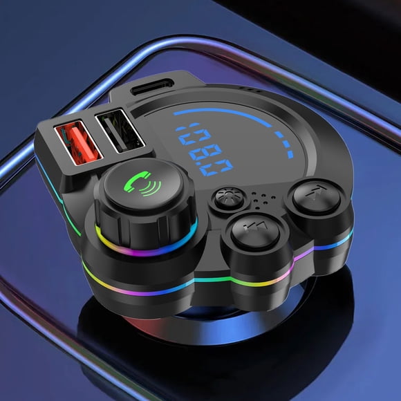 Kbndieu Cars Charg Bluetooth Transmitter Wireless Radio Adapter Car Kit with Usb Charging Car Charger Mp3 Player Home Essentials