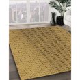 thumbnail image 3 of Ahgly Tapis Rond Lavable en Machine Intérieur Transitionnel Brun Selle, 7 Pieds Rond, 3 of 7