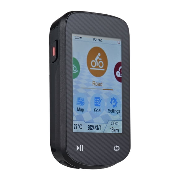 GPS Bike Computer Wireless Waterproof GLONASS ANT+ Sensor and BT Compatible Offline Maps Gyroscope 24-Hour Battery Life 2.4-inch APP Touchscreen Bicycle Computer