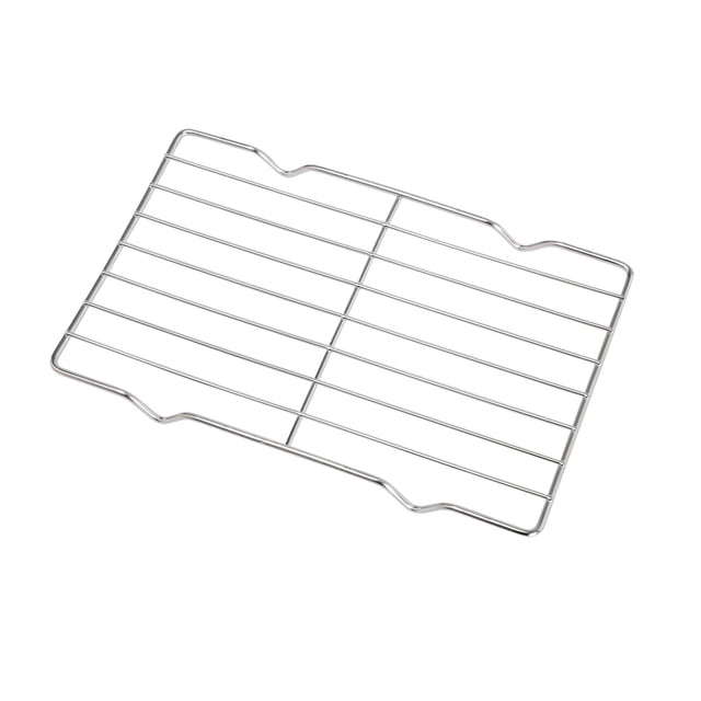 Grille de Refroidissement, Grille de Refroidissement en Fil d'Acier Inoxydable Robuste pour Cuisson et Grillades, Grille de Four avec Grille d'Égouttage d'Huile, Parfaite pour la Rôtisserie et l'Usage Domestique, Pique-Nique BBQ en Plein Air Voyage (Argent, 8.5x5.3x0.6")
