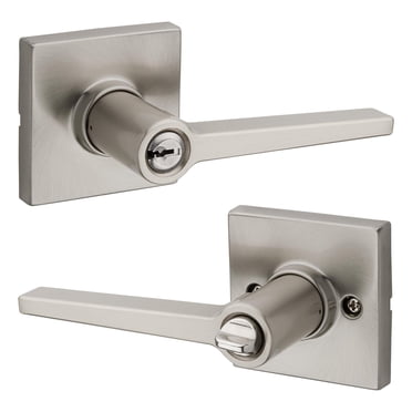 Weiser Safe Lock Daylon Keyed Entry Door Lever with SmartKey in Satin Nickel