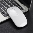 thumbnail image 4 of Wireless 2.4G Ultra-thin Silent Portable and Sleek Mice Rechargeable 10m/33ft Wireless Transmission (White), 4 of 7