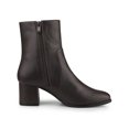thumbnail image 3 of Unique Bargains Women's Square Toe Side Zipper Block Heel Ankle Boots Coffee (Size 6.5), 3 of 7