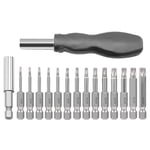 16Pcs Tournevis hexagonal tournevis Ensemble tournevis Six étoiles