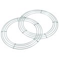 thumbnail image 1 of Unique Bargains 12' Metal Wire Wreath Frame Christmas Holiday Form Hanger, Green 2 Pack, 1 of 5