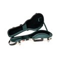 thumbnail image 2 of Crossrock Fiberglass Mandolin Case - Contoured for A & F-Style (Universal Fit) | Milky White Gloss Forest Green Velvet TSA Lock Backpack Straps Accessory Compartment - Sleek Pro Travel Case, 2 of 5