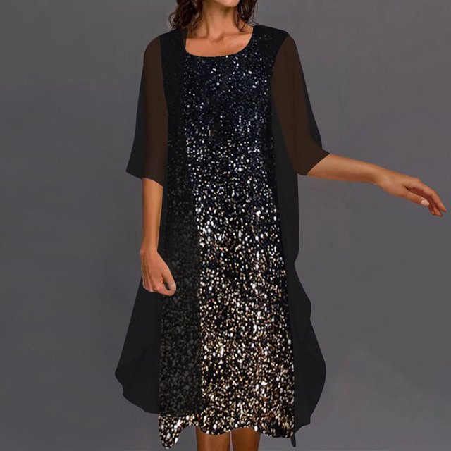 CHOK Robes pour Mère de la Mariée Ensemble Deux Pièces pour Femmes Robe Midi à Imprimé Floral avec Cardigan en Mousseline de Soie Formelle de Fête Sans Manches Grande Taille Robes d'Invitée de Mariage pour Femmes 2024 Tenue de Villégiature