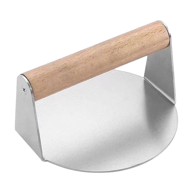 Stainless Steel Meatloaf Meat Press Round Block Burger Press Kitchen Tool Meat Press Pad