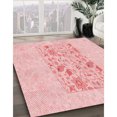 thumbnail image 3 of Ahgly Tapis Rectangulaire Lavable en Machine Intérieur Transitionnel Rouge Pastel Rose, 7 Pieds x 9 Pieds, 3 of 7