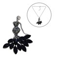 thumbnail image 1 of Broche de Mode Élégante Double Usage Cristal Sirène Forme Collier Broche en Strass Épingle à Revers avec Chaîne, 1 of 10