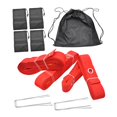 thumbnail image 3 of Lipstore Ensemble d'Accessoires pour Lignes de Terrain de Volleyball de Plage Sangle en Sangle 16 m et 8 m Rouge, 3 of 8